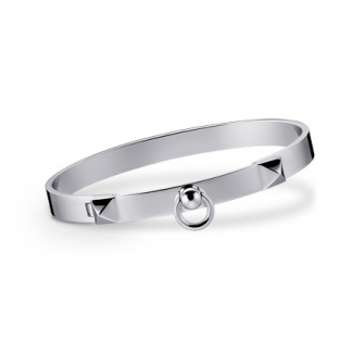 Hermes Collier de Chien Bracelet White Gold